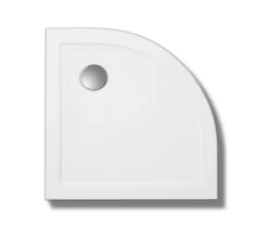 Lakes Low Profile 45mm ABS Stone Resin White Tray With Waste -Burlington Shop ABS Stone Quadrant Tray 1 mn 1