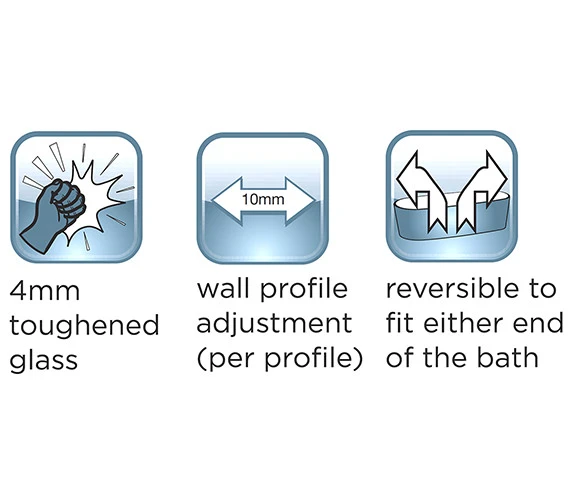 Aqualux Aqua 4 Splash Guard 200mm X 1400mm Polished Silver 2 Aqualux Aqua 4 Splash Guard 200mm X 1400mm Polished Silver - Image 2