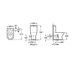 Roca Nexo Compact Close Coupled White WC Pan With Cistern 615mm - 342642000 -Burlington Shop M 2015 1 22 15 46 1 907
