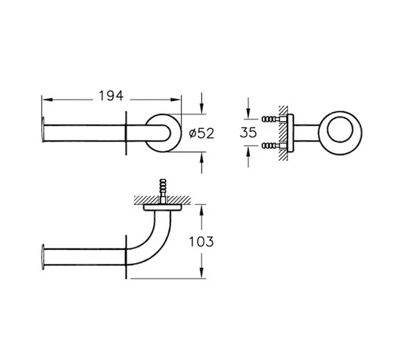 VitrA Arkitekta Reserve Toilet Roll Holder Chrome 2 VitrA Arkitekta Reserve Toilet Roll Holder Chrome - Image 2