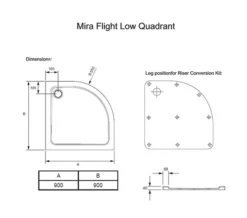 Mira Flight Low Quadrant Shower Tray White With Waste 7 Mira Flight Low Quadrant Shower Tray White With Waste -Burlington Shop M 2015 3 27 6 13 25 790.1697.012.WH 2 mn