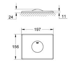 Grohe Skate Pneumatic Single Chrome WC Flush Wall Plate -Burlington Shop M 2015 7 23 10 52 11 250