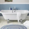 Hudson Reed Kenton 1700 X 750mm Back-To-Wall Freestanding White Acrylic Bath With Legs