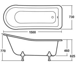 Hudson Reed Brockley Single Ended Freestanding Acrylic Bath White -Burlington Shop M 2016 10 22 7 29 47 490