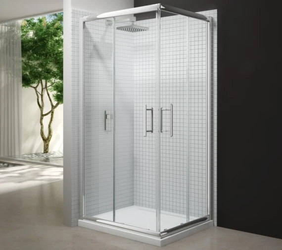 Merlyn 6 Series Corner Door With MStone Tray 900 X 900mm - MS65221 1 Merlyn 6 Series Corner Door With MStone Tray 900 X 900mm - MS65221