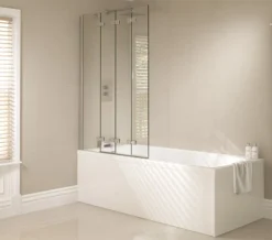 April Prestige 965 X 1500mm Frame-less 4 Fold Bath Screen 11 April Prestige 965 X 1500mm Frame-less 4 Fold Bath Screen -Burlington Shop M 2016 7 19 8 32 43 437