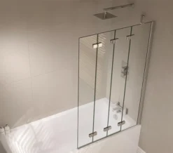April Prestige 965 X 1500mm Frame-less 4 Fold Bath Screen 10 April Prestige 965 X 1500mm Frame-less 4 Fold Bath Screen -Burlington Shop M 2016 7 19 8 35 22 748
