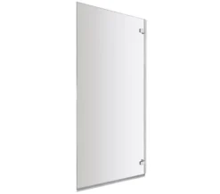 Nuie Ella 780 X 1400mm Square Single Panel Hinged Bath Screen