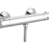 Nuie Thermostatic ABS Chrome Bar Shower Valve With Bottom Outlet