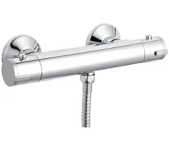 Nuie Thermostatic ABS Chrome Bar Shower Valve With Bottom Outlet