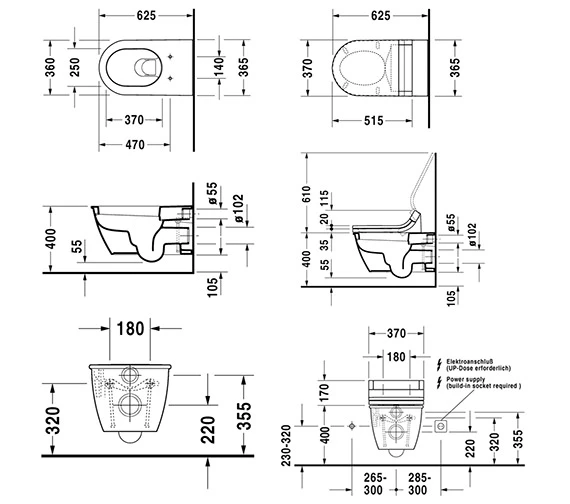 Duravit Darling New 370mm Wall Mounted Toilet 3 Duravit Darling New 370mm Wall Mounted Toilet - Image 3