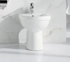 IMEX Ivo White Floor Standing 1 Tap Hole Bidet - 600mm Projection