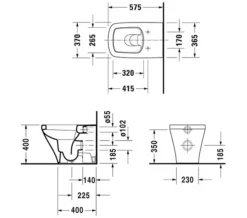 Duravit DuraStyle 570mm Floor Standing Back To Wall Toilet -Burlington Shop M 2017 11 4 7 9 49 890