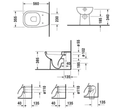 Duravit D-Code 560mm Floor Standing Back To Wall Toilet -Burlington Shop M 2017 12 12 6 18 19 744