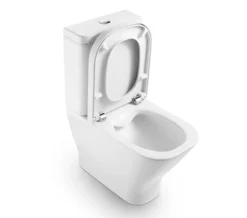 Roca The Gap White Close Coupled Rimless WC Pan - No Cutout For Isolation Valve
