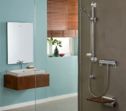 Triton Elina Chrome Bar Mixer Exposed Thermostatic Shower Valve With Riser Rail