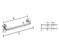 Smedbo Living Polished Stainless Steel 300mm Grab Bar 5 Smedbo Living Polished Stainless Steel 300mm Grab Bar -Burlington Shop M 2017 4 5 11 20 19 442
