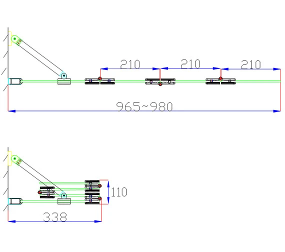 April Prestige 965 X 1500mm Frame-less 4 Fold Bath Screen 2 April Prestige 965 X 1500mm Frame-less 4 Fold Bath Screen - Image 2
