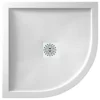 April Waifer Quadrant Slate Effect White Shower Tray