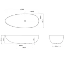 Clearwater Teardrop Grande Clearstone Freestanding Bath 1910 X 820mm -Burlington Shop M 2018 1 10 6 1 10 853