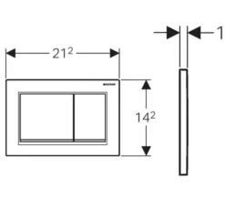 Geberit Omega30 212 X 142mm Dual Flush Plate -Burlington Shop M 2018 1 15 6 46 7 608