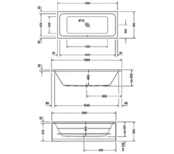 Duravit D-Code 1800 X 800mm Built-In Bathtub With Support Feet - Central Outlet -Burlington Shop M 2018 1 16 10 53 54 220