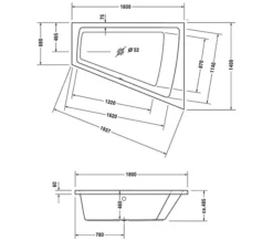 Duravit Paiova Right-Left Built-In Bath With 1 Backrest Slope 19 Duravit Paiova Right-Left Built-In Bath With 1 Backrest Slope -Burlington Shop M 2018 1 2 11 7 55 720