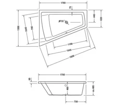 Duravit Paiova 1700mm X 1300mm Right-Left Backrest Slope Bath With Frame 6 Duravit Paiova 1700mm X 1300mm Right-Left Backrest Slope Bath With Frame -Burlington Shop M 2018 1 2 7 47 3 529