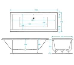 Trojan Elite 1700 X 750mm Double Ended Bath White -Burlington Shop M 2018 1 30 6 2 53 368
