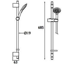 Bristan Casino Chrome Shower Kit With 3 Function Push Button Handset -Burlington Shop M 2018 10 11 12 29 10 216