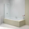 Merlyn Ionic 6mm Glass Fixed Square Bath Screen 800 X 1500mm