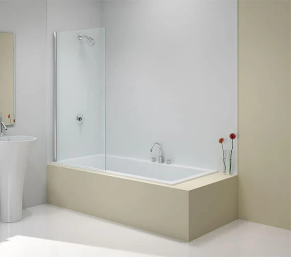 Merlyn Ionic 6mm Glass Fixed Square Bath Screen 800 X 1500mm 1 Merlyn Ionic 6mm Glass Fixed Square Bath Screen 800 X 1500mm