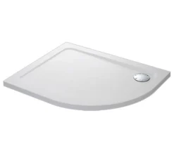 Mira Flight Safe Offset Quadrant Shower Tray White With Waste