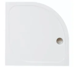 Merlyn Ionic Mstone Quadrant 50mm White Shower Tray With Waste