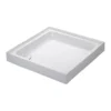 Mira Flight 4 Up-stand Square White Shower Tray With Waste