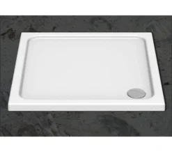 Kudos Kstone Acrylic Capped Square Shower Tray White
