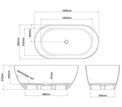 Clearwater Formoso Petite ClearStone Freestanding Bath 1500 X 800mm -Burlington Shop M 2018 2 26 7 5 59 181