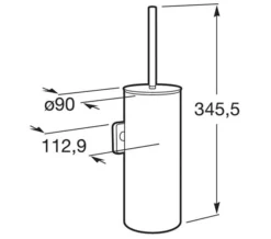 Roca Victoria Contemporary Wall Mounted Toilet Brush And Holder 90 X 113mm -Burlington Shop M 2018 2 5 11 11 29 633