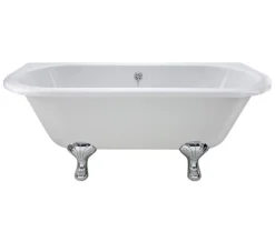 Bayswater Courtnell 1700mm White Double Ended Back To Wall Freestanding Bath -Burlington Shop M 2018 2 7 12 52 19 819