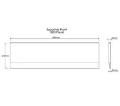Trojan Supastyle Acrylic Bath Front Panel White -Burlington Shop M 2018 7 6 11 20 33 390