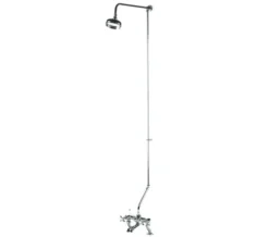 Nuie Traditional Chrome Rigid Riser Kit For Bath Shower Mixer