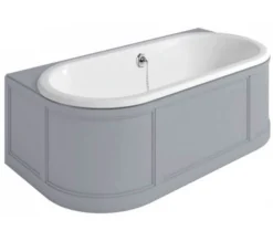 Burlington London 1800 X 950mm Back-To-Wall Bath With Curved Surround -Burlington Shop M 2018 8 9 11 7 17 140
