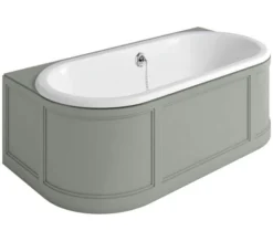 Burlington London 1800 X 950mm Back-To-Wall Bath With Curved Surround -Burlington Shop M 2018 8 9 8 57 45 160