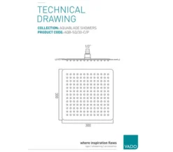 Vado Aquablade Single Function Square Slimline Shower Head -Burlington Shop M 2018 9 12 7 55 20 371