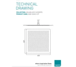 Vado Aquablade Single Function Square Slimline Shower Head -Burlington Shop M 2018 9 12 7 55 34 523