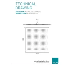 Vado Aquablade Single Function Square Slimline Shower Head -Burlington Shop M 2018 9 12 7 55 46 962