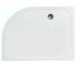 Merlyn Ionic Mstone Offset Quadrant 50mm Shower Tray With Waste