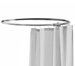 Nuie Round Shower Curtain Chrome Ring 825mm