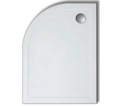 Lakes Low Profile 45mm Offset Quadrant ABS Stone Resin White Tray