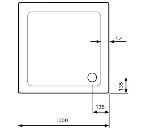 Lakes Low Profile ABS Stone Resin White Square Tray With Waste 8 Lakes Low Profile ABS Stone Resin White Square Tray With Waste - Image 8
